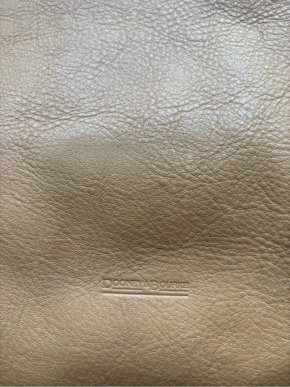 Dooney & Bourke made in Italy Tan Leather Tote - Soft Pebble Grain slouchy Bag - Picture 3 of 16